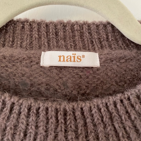 Nais Textured Knit Sweater in Brown - Picture 2 of 3